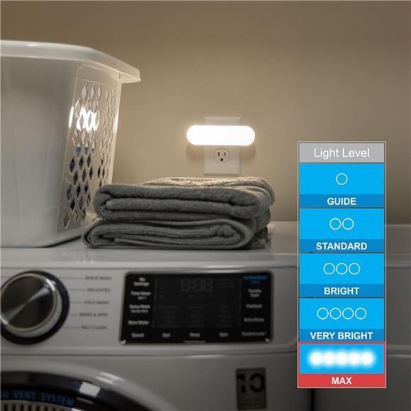 LED Light Bar Night Light, 100 Lumens, 2 Pack, Dusk-to-Dawn Sensor, Auto/On/Off - Picture 6 of 7